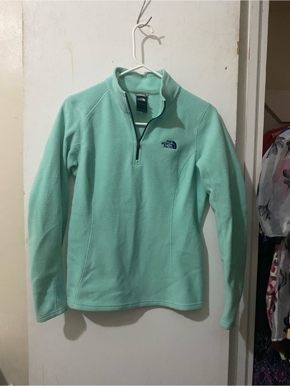 The North Face Women's Mint Green Quarter-Zip Fleece Pullover